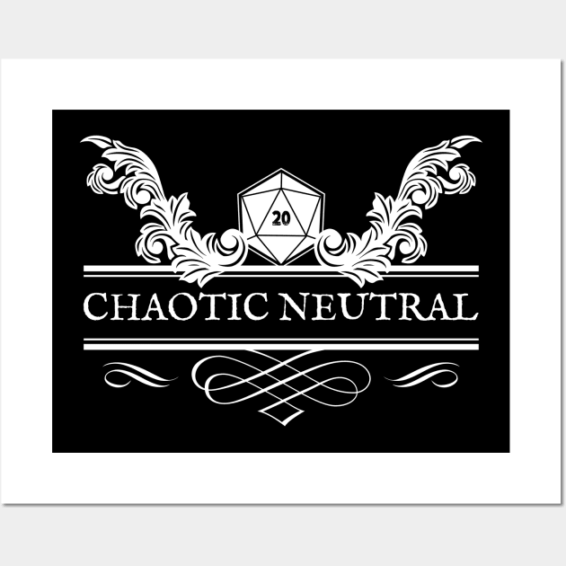 Chaotic Neutral RPG Alignment for Gamers Wall Art by Shadowisper